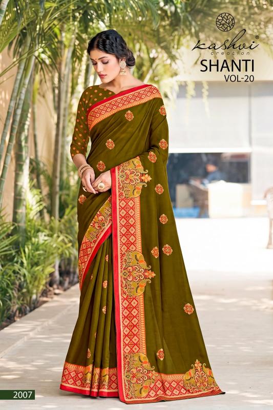 Kashvi shanti vol-20 saree low price wholesale womens clothing